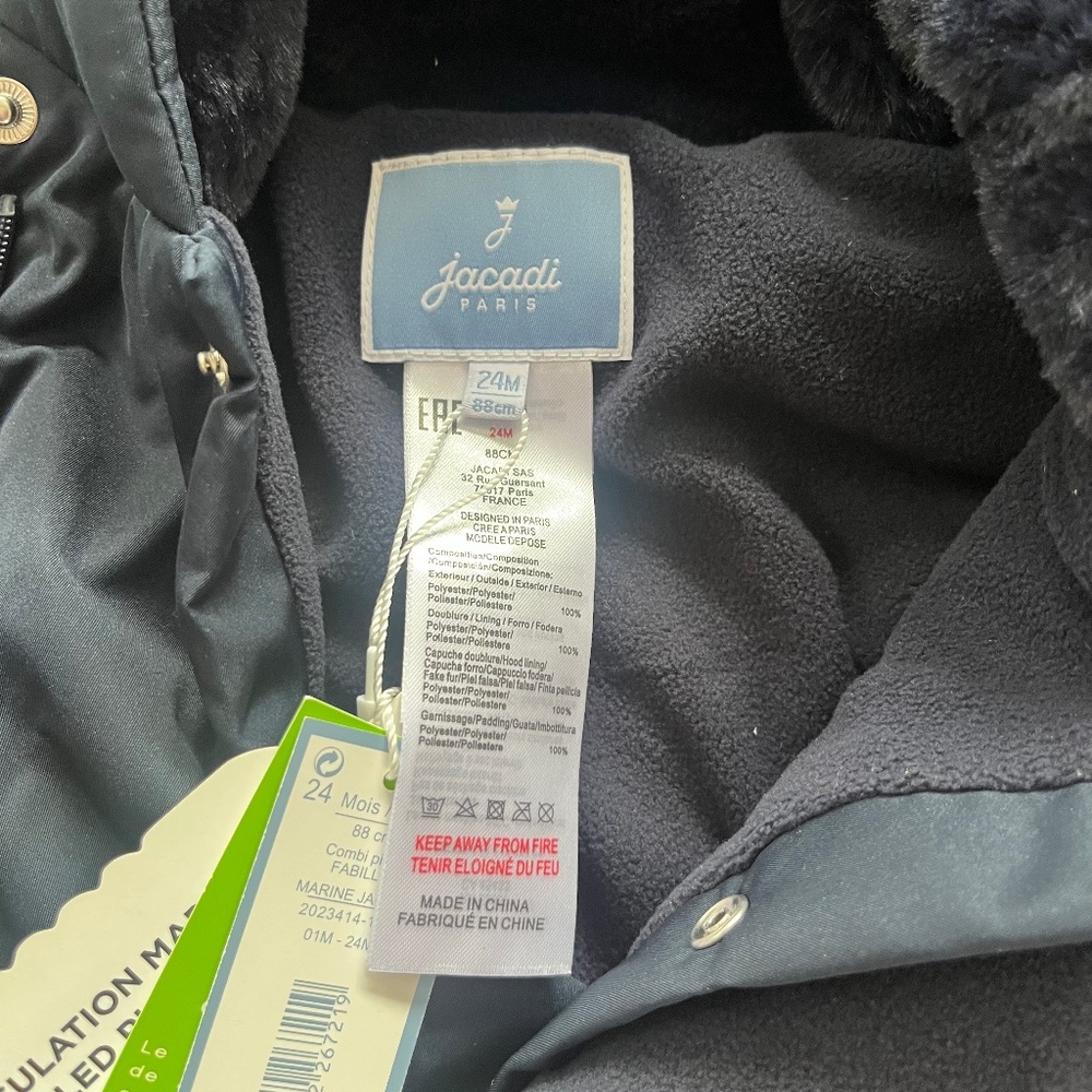 Baby snowsuit